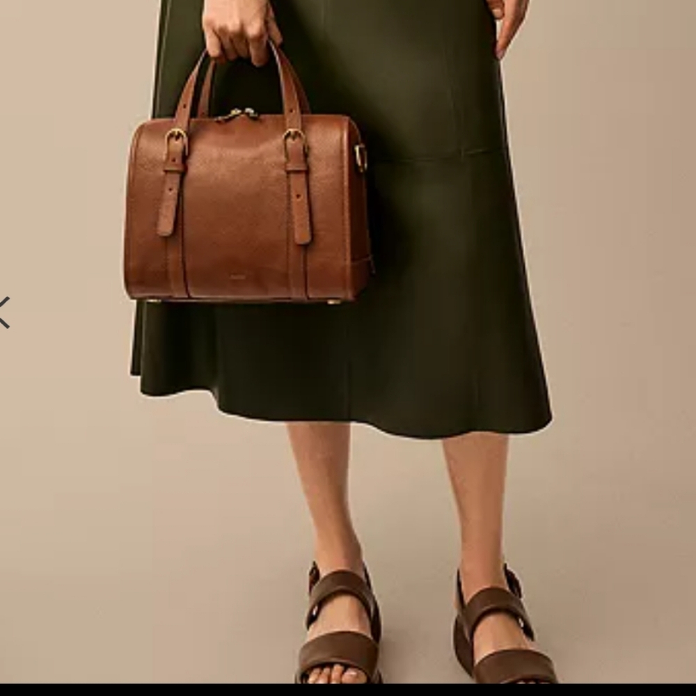 Fossil Carlie Leather Satchel Bag - Picture 3 of 16